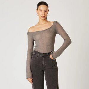 Nia The Brand Olive Sweater in Charcoal